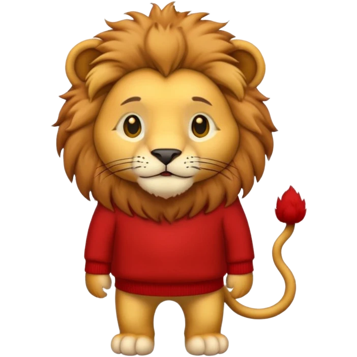 lion wearing jumper emoji