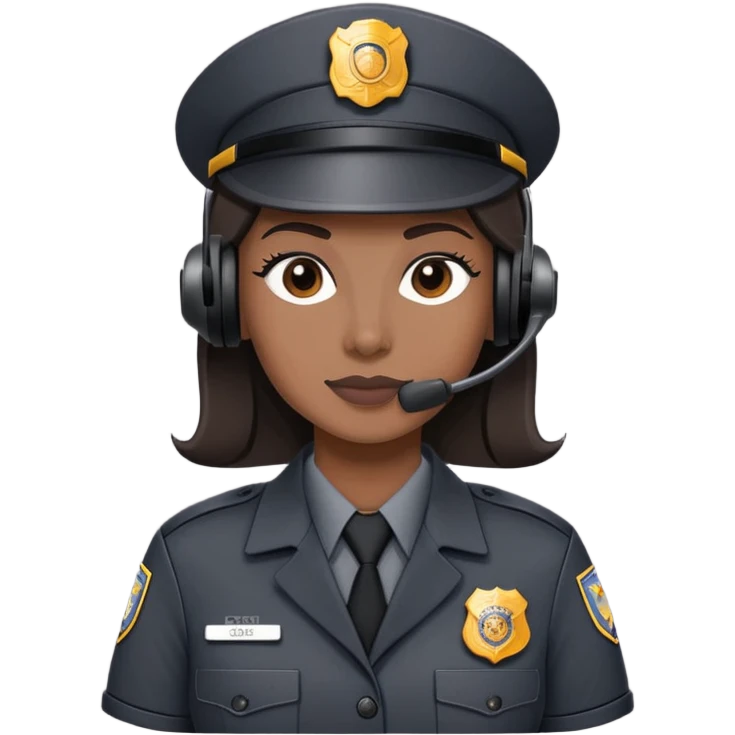 911 dispatcher dark gray uniform emoji