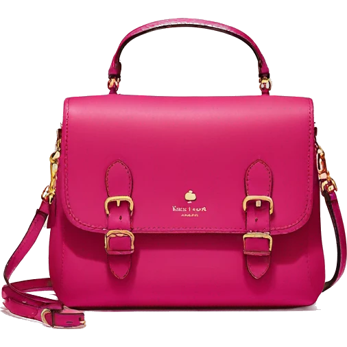 Realistic raspberry color kate spade satchel purse.  emoji