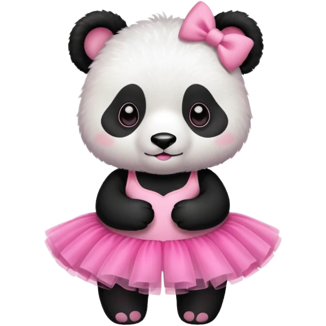 Panda wearing a tutu emoji