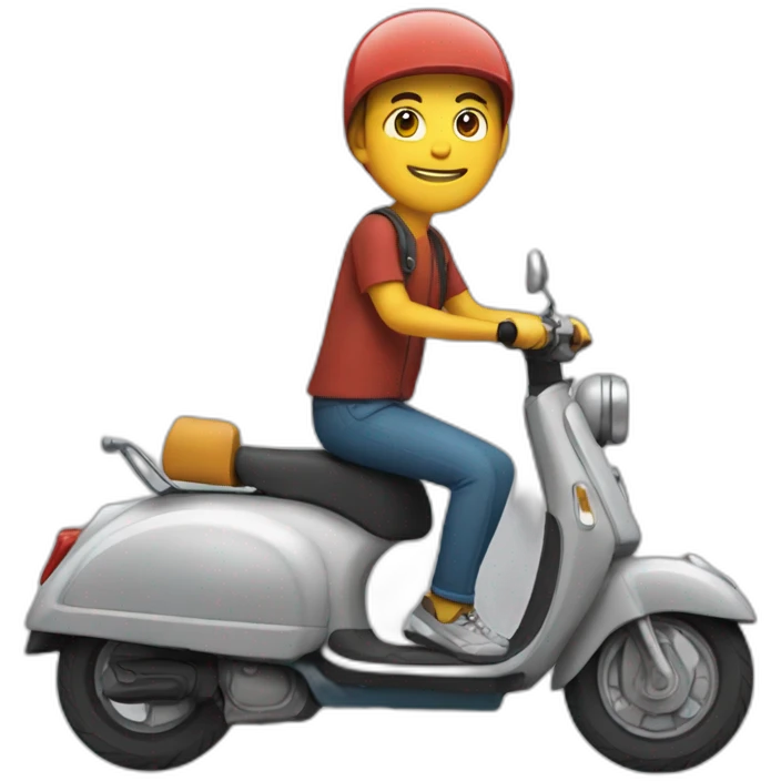 Jul sur un scooter emoji