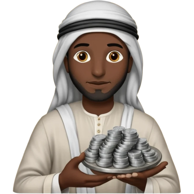 Un árabe  negro con mucha plata  emoji