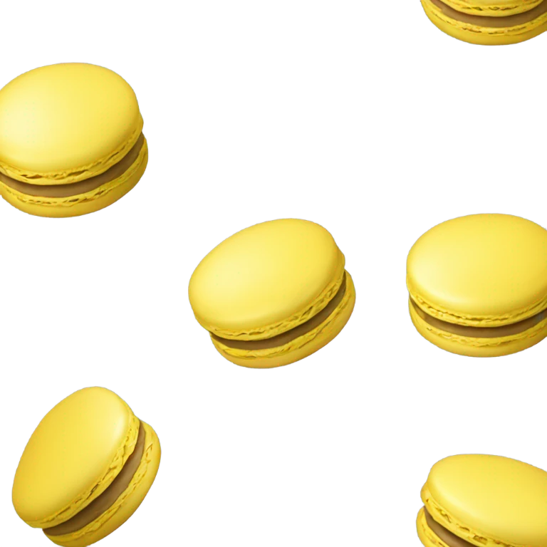 one yellow macaron  emoji