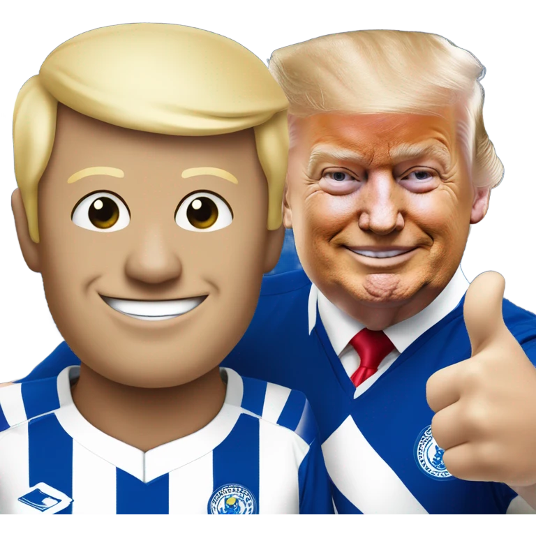 Leicester city supporter with Donald trump  emoji