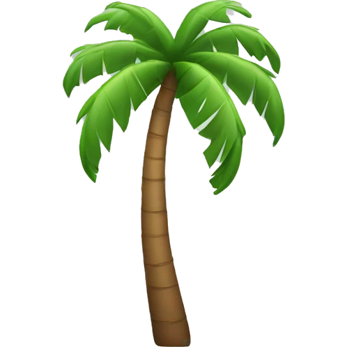 palm tree in heart emoji