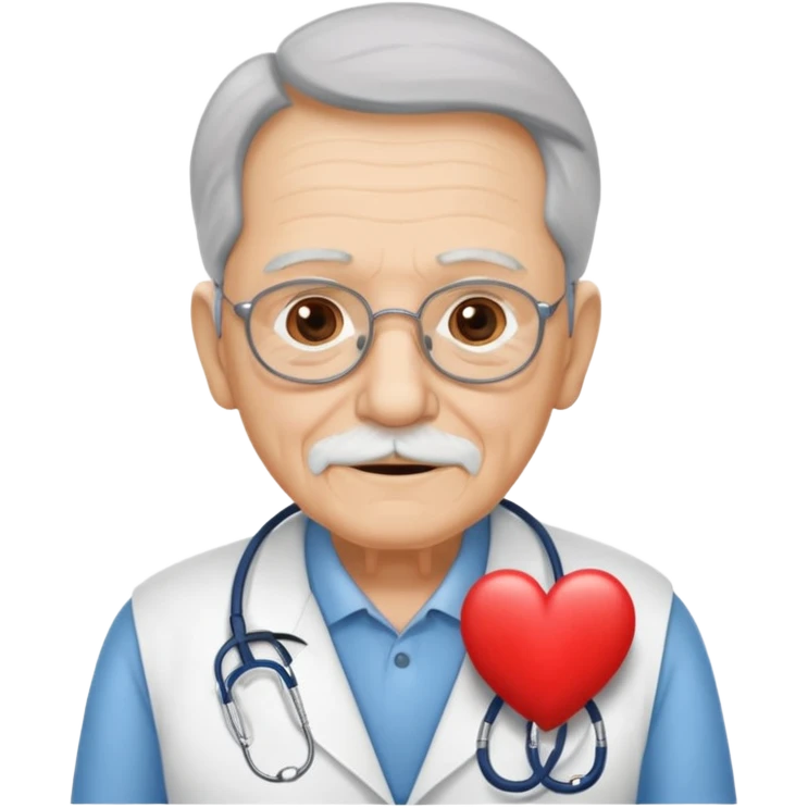 una imagen de un abuelo de 63 años con una enfermedad cardiovascular pero puedes poner al rededor habitos saludables PERO QUE SUFRA DE ENFERMEDAD CARDIOVASCULAR Y QUE NO SE VEA TAN FELIZZ emoji