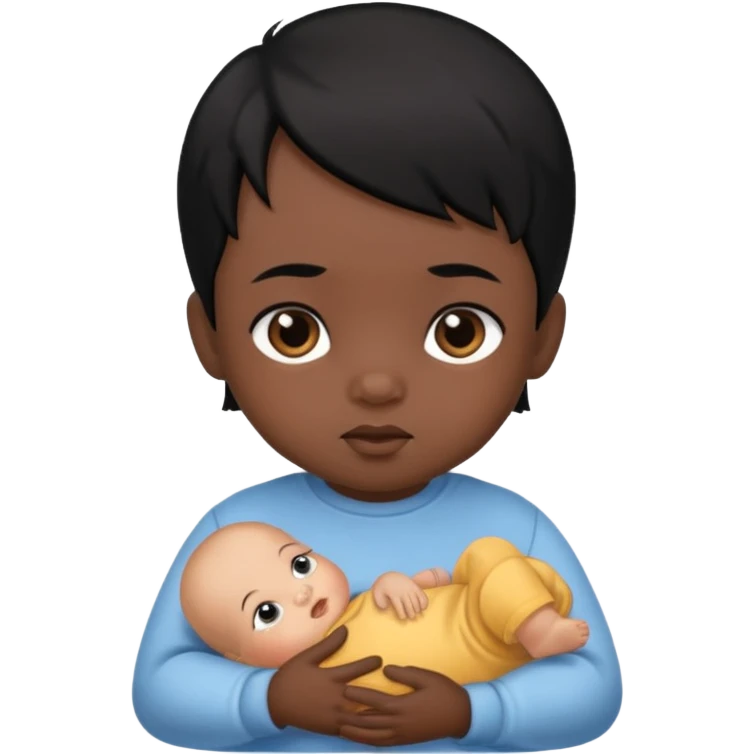 Baby black hair emoji