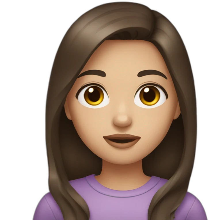 girl with hazel eyes and dark brown hair emoji