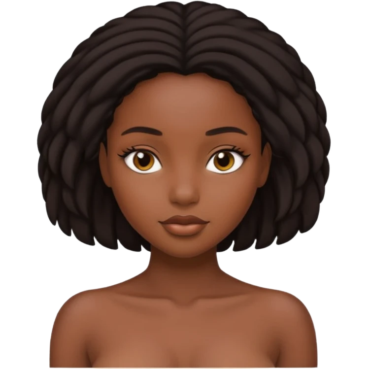 Black naked girl pussy emoji