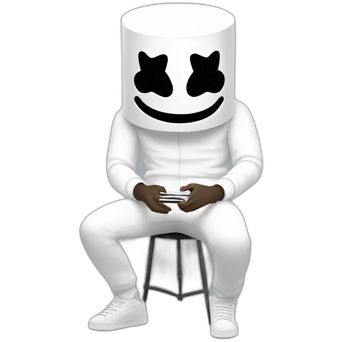 DJ marshmello playing music emoji
