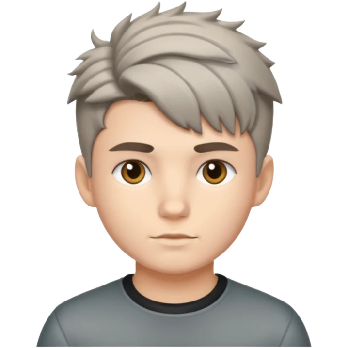 Boy with wolfcut emoji