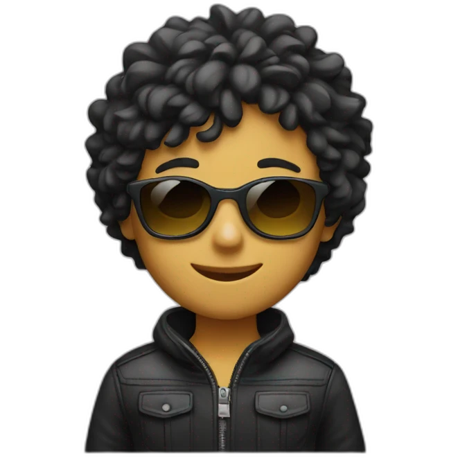 Boy with sunglass emoji