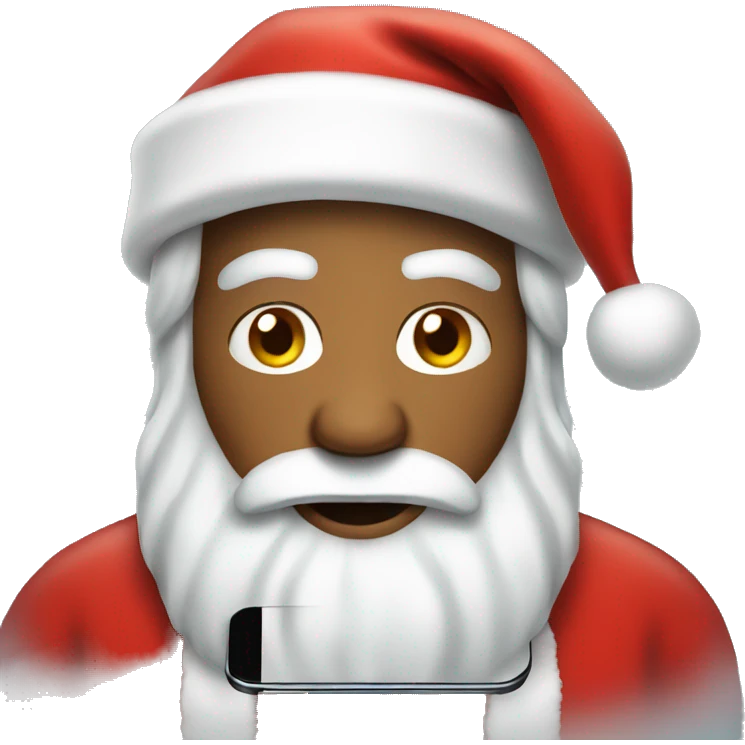 Santa Clause with iPhone  emoji