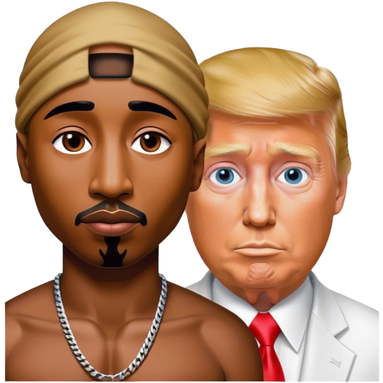 Tupac et trump emoji