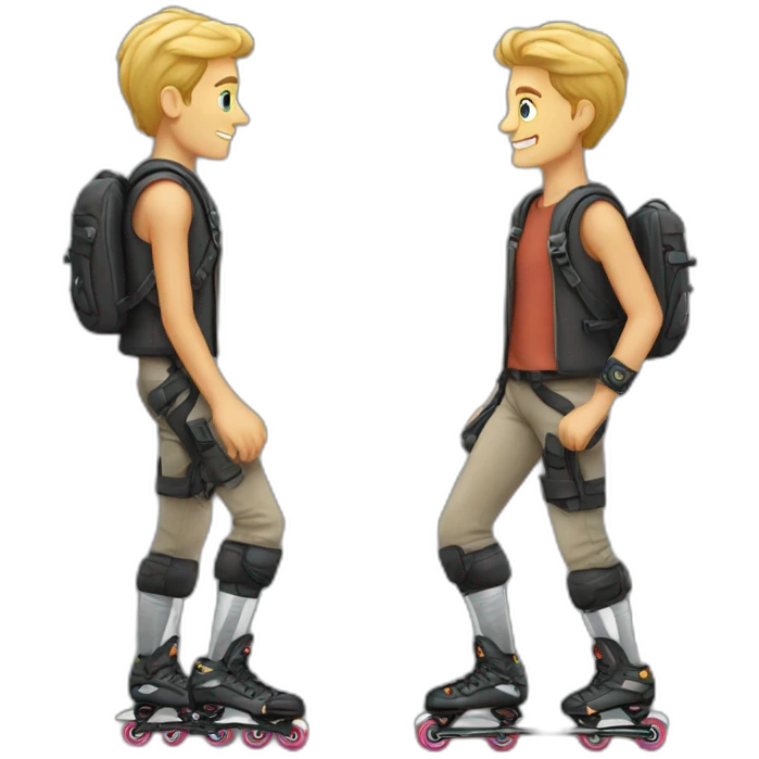 German guy on rollerblades emoji