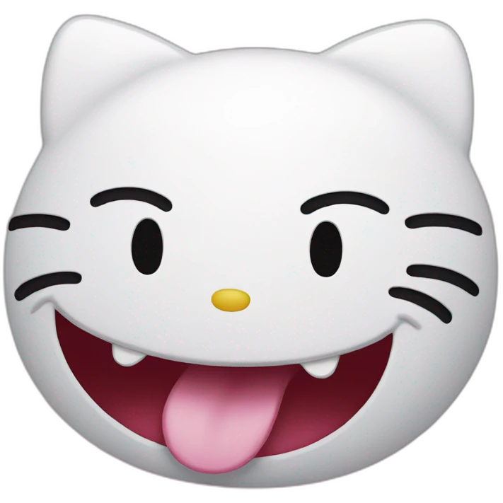 Hello kitty laughing emoji