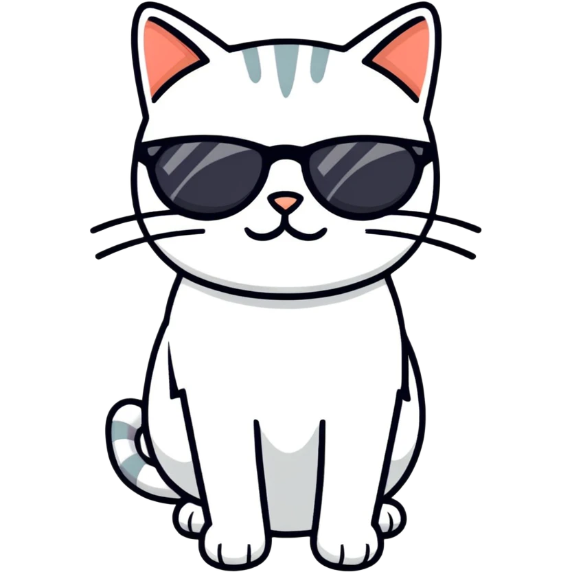 Cat with sunglasses emoji