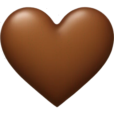 Brown love heart emoji
