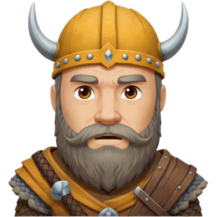 bearded Vikings with out crown emoji