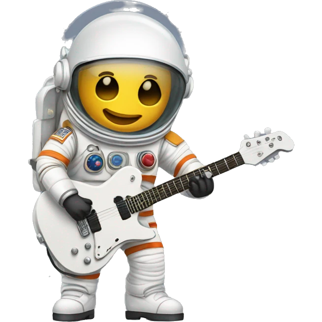 Astronauta tocando guitarra  emoji