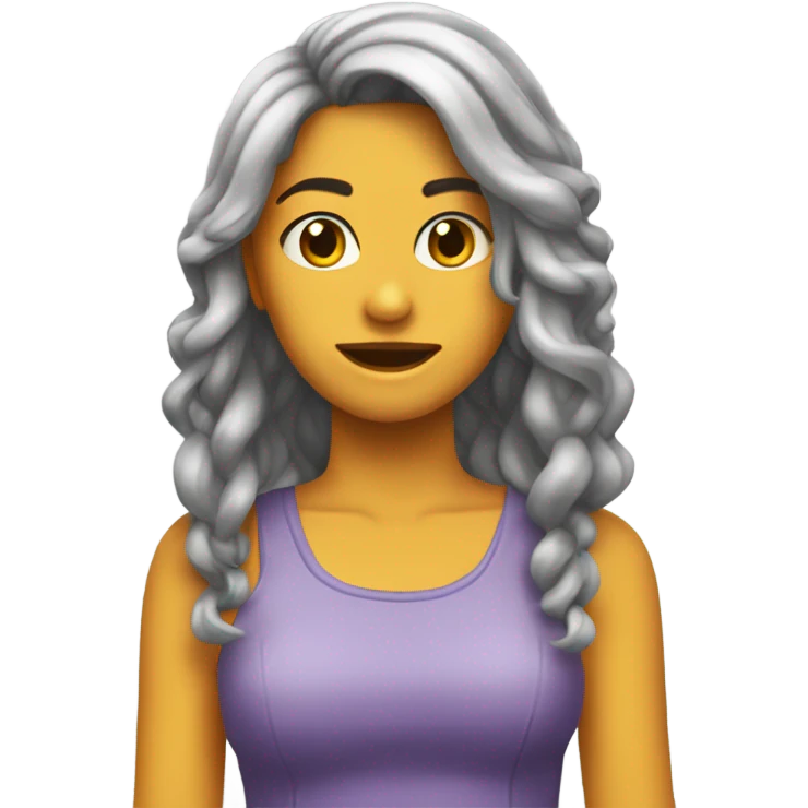 Chica nerviosa corriéndose el pelo emoji