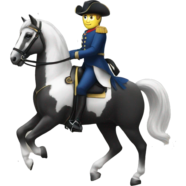 Macron sur un cheval emoji