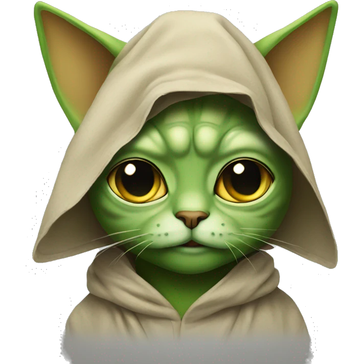 cat dressed as yoda emoji