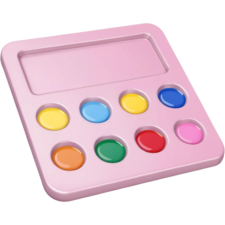3d pale pink painting palette emoji