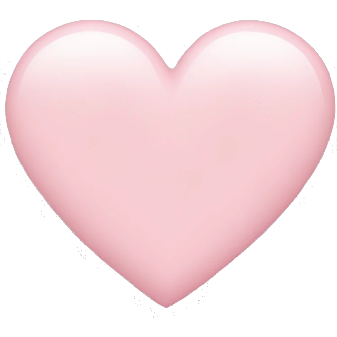 Light pink heart emoji