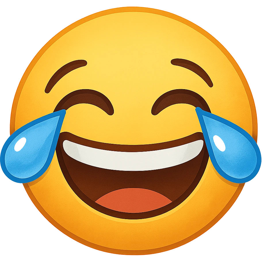 laughing face emoji with tears, expressive and fun emoji