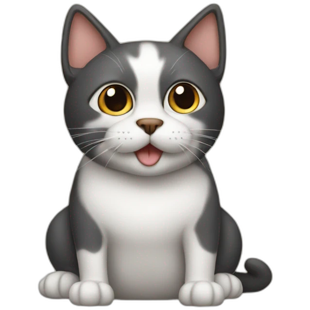 cat on a dog emoji