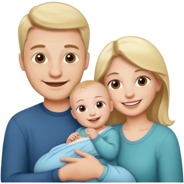 husband wife baby emoji