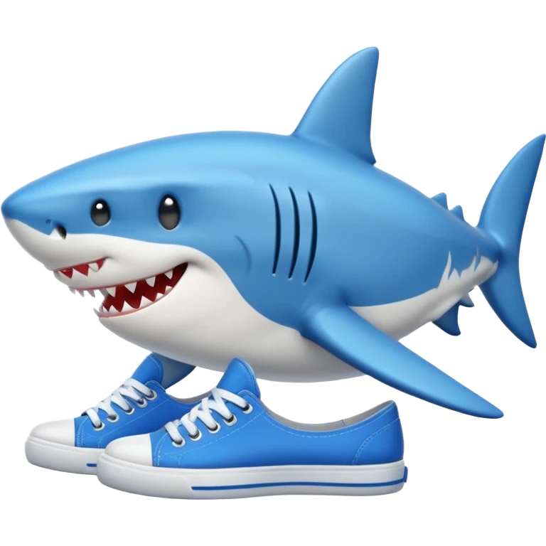Shark with blue shoes emoji