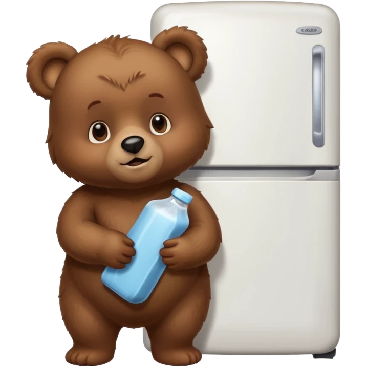 Little bear opening the fridge emoji