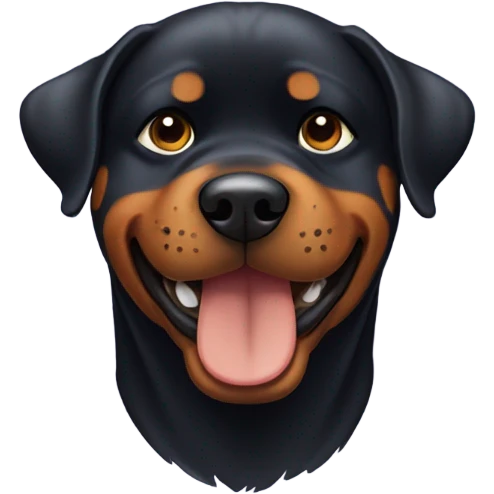 Rottweiler winking  emoji