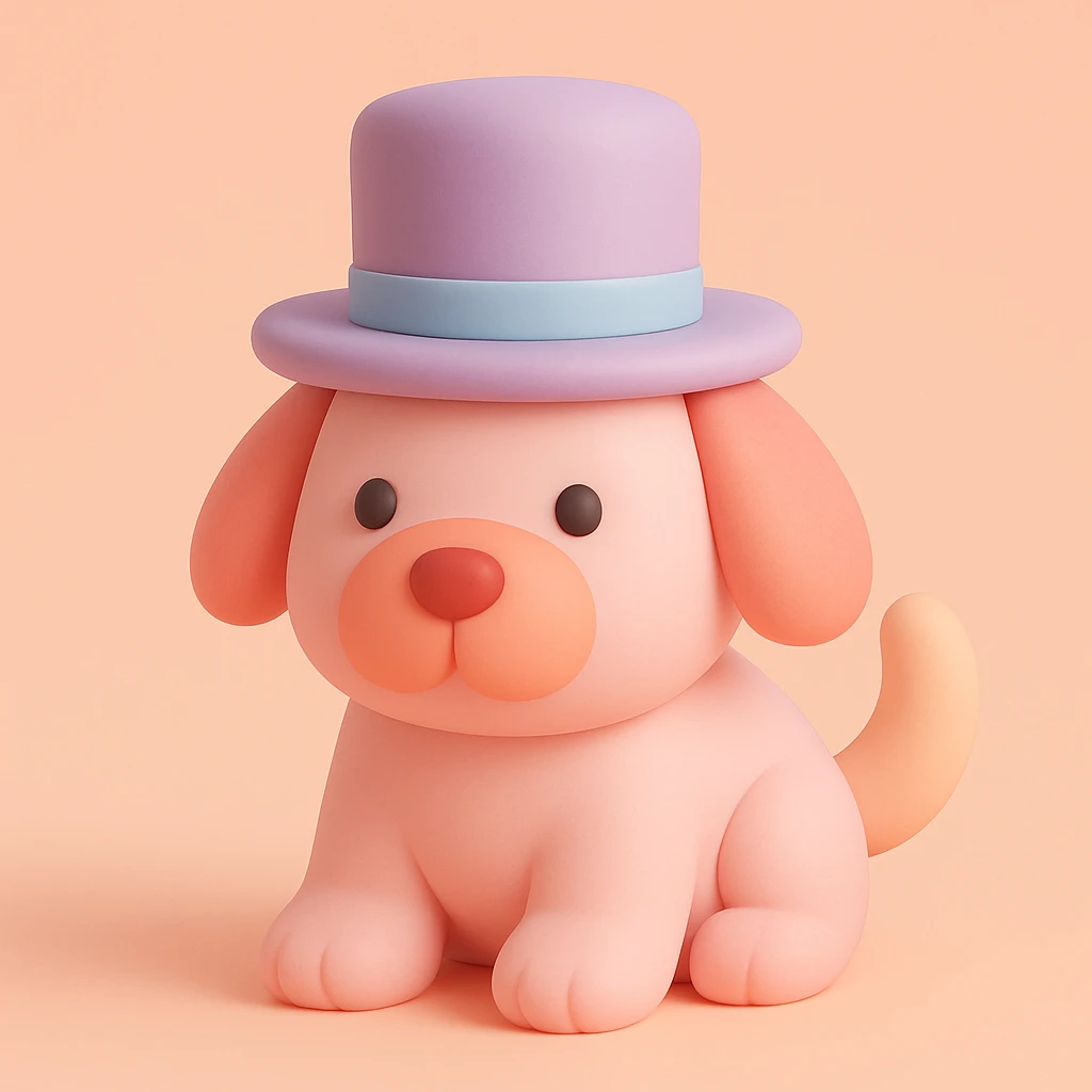 dog with tophat emoji