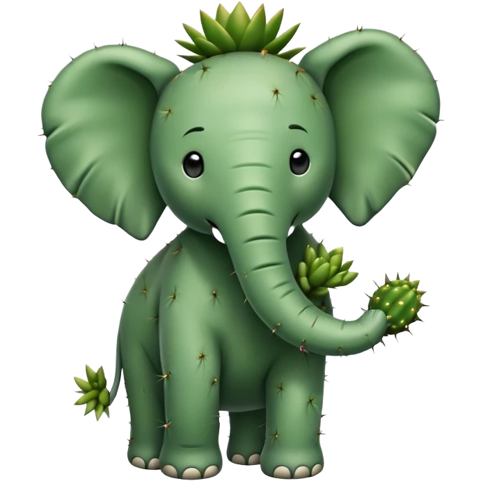 elephant fused with cactus emoji