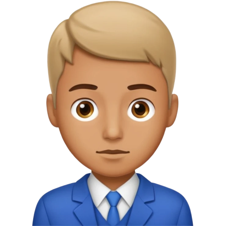 man in receptionist uniform thinking  emoji