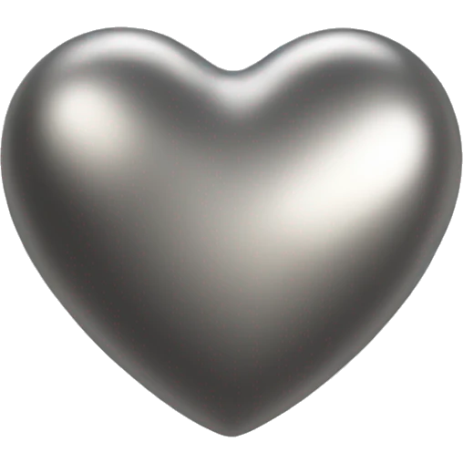 Metallic heart emoji