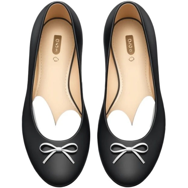 plain isolated black ballet flats emoji