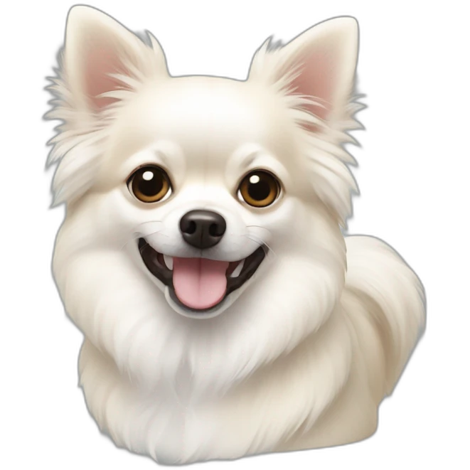 white chihuahua Pomeranian mix emoji