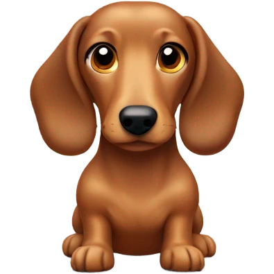 Light brown dapple sausage dog emoji