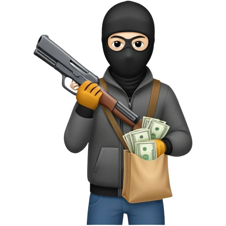 A man robbing a store  emoji
