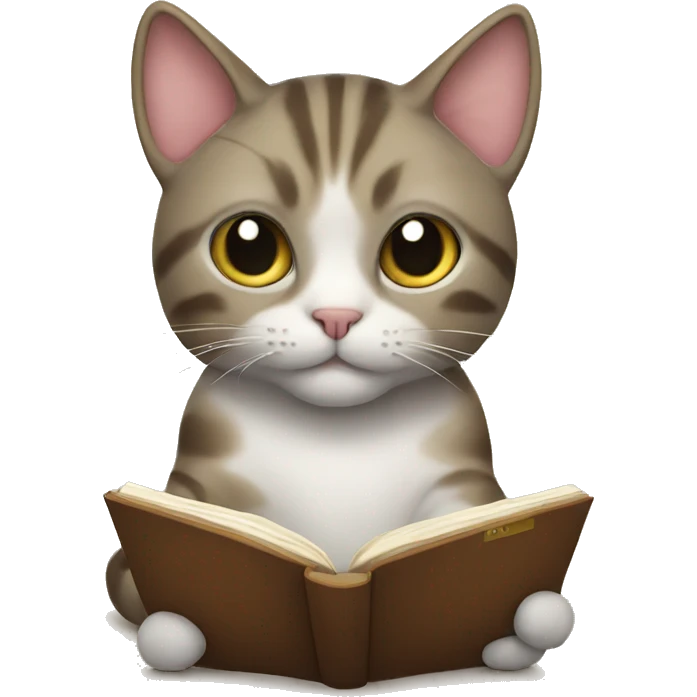 cat with a book emoji