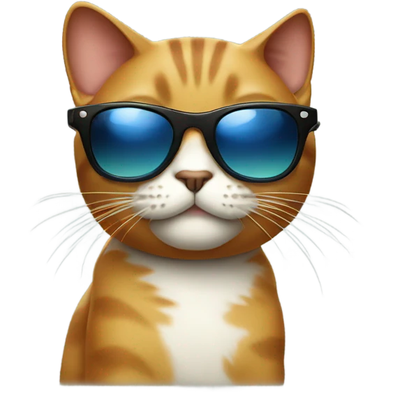 Cat with sunglasses emoji