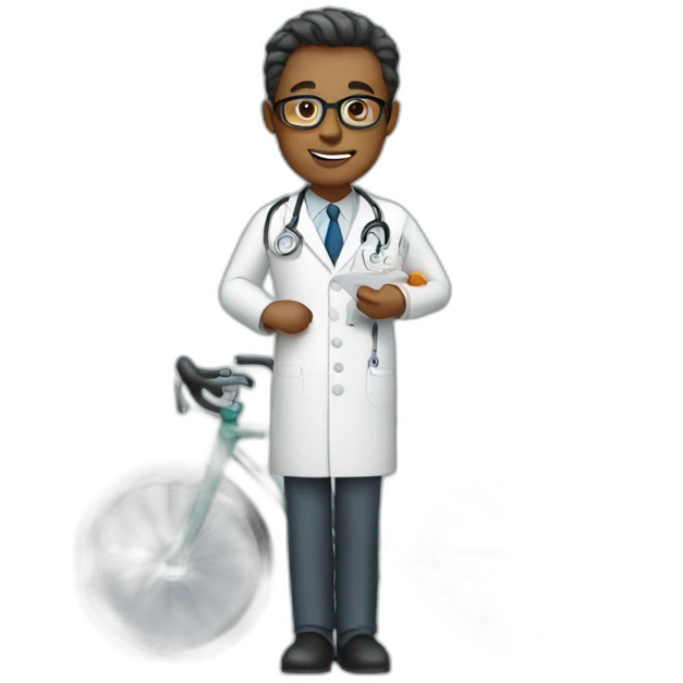 Doctor with bike emoji