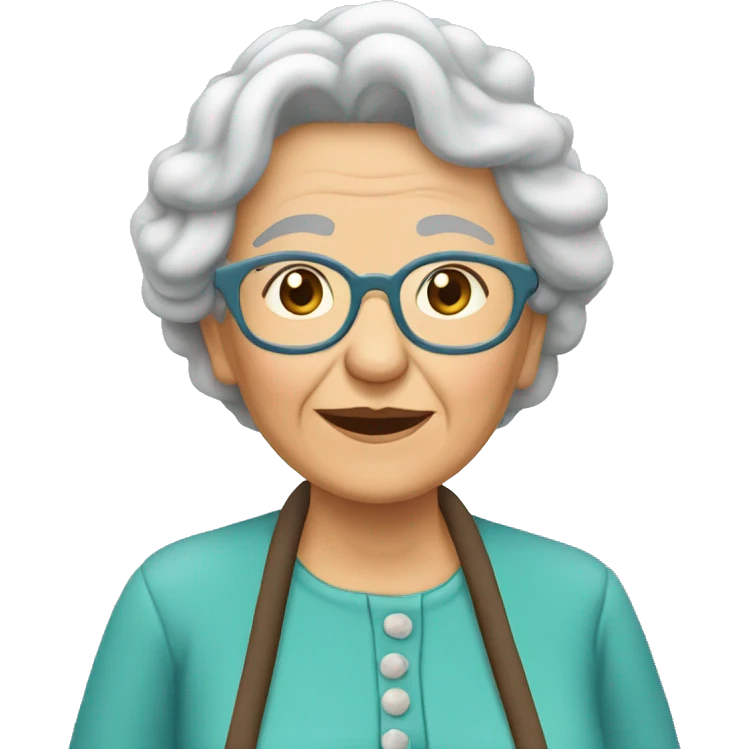 Abuelita en el cielo  emoji