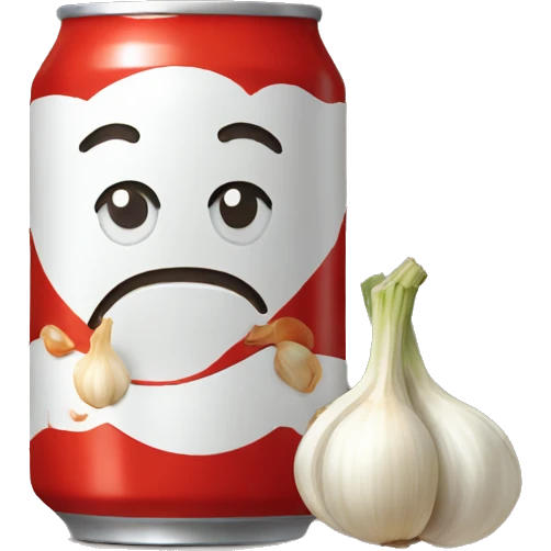 Coke with garlic emoji