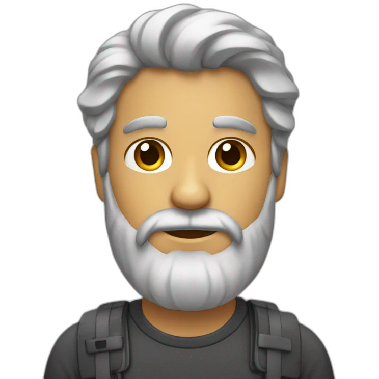 Diseñador con barba emoji