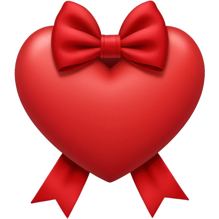 heart with a velvet bow, kpop emoji